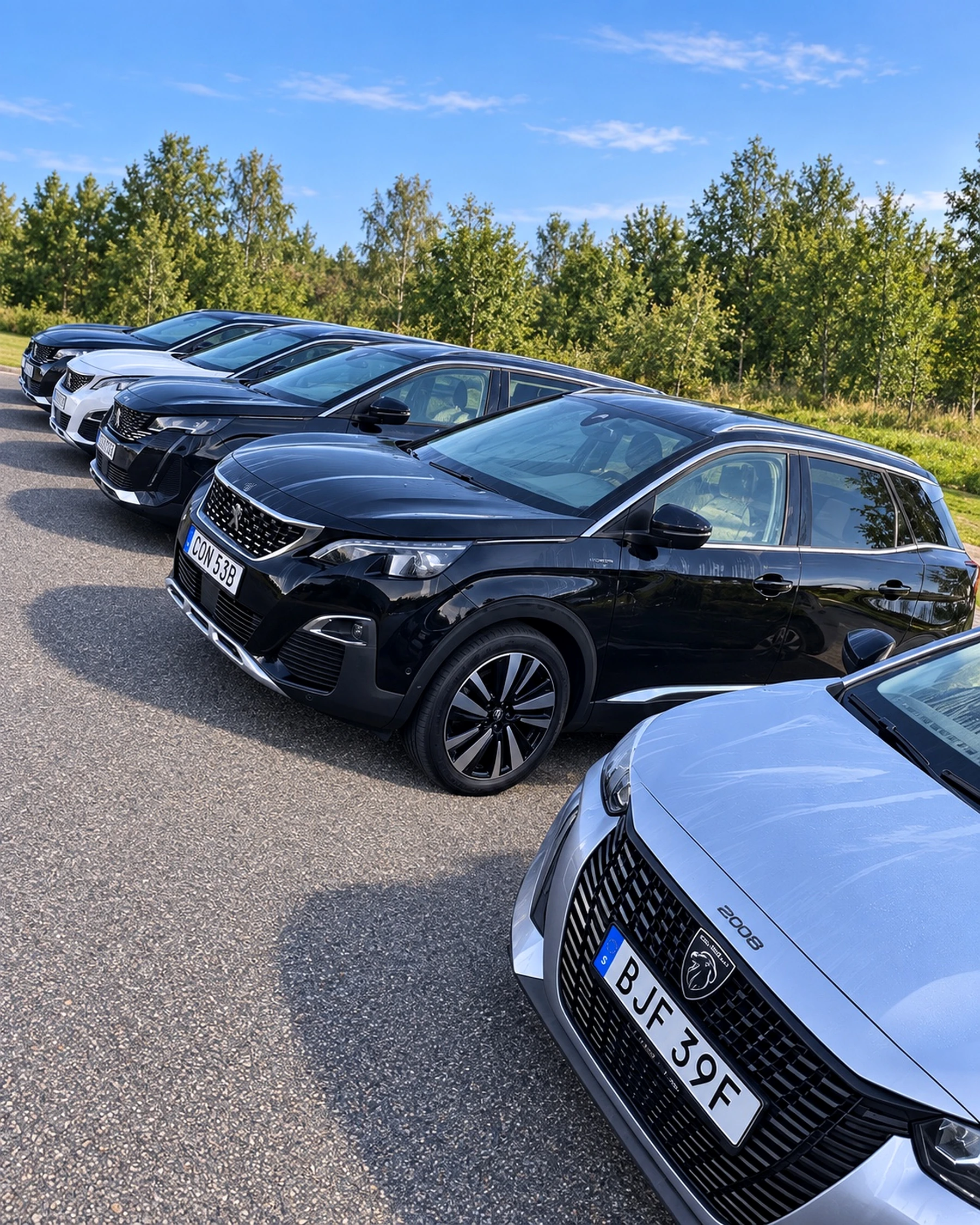 Flera Peugeot familjebilar och SUV:ar hos Carson i Vallentuna nära Täby